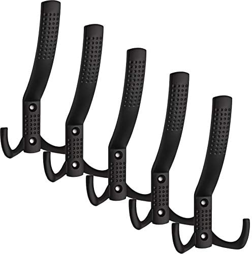 5 x Garderobenhaken JASMIN schwarz 143 x 76 x 67 mm BA 32 mm Kleiderhaken Garderobe Jackenhaken Kleideraufhänger von SO-TECH