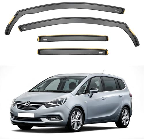 ISPEED Wind Deflectors For Vauxhall Zafira Tourer C 2011-2019 5 Door MPV 4pc Set - Sun Visors/Rain Guards/Wind Defenders - In-Channel Type