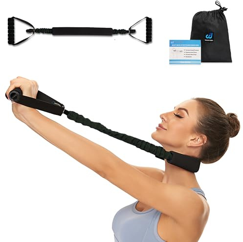 Neck Stretcher Exerciser, Cervical Traction Device for Neck Pain Relief and Cervical Spine Alignment, Portable Neck Traction Exerciser for Home/Office, Neck and Shoulder Relaxer Easy to Pull.