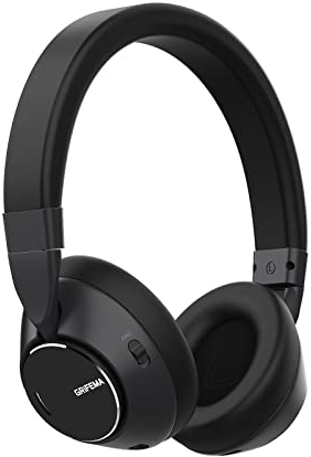 GRIFEMA GH1001 ANC Cuffie con cancellazione attiva del rumore, Cuffie ad archetto wireless, leggere, comode e pieghevoli, batteria fino a 25 ore, Bluetooth 5.3, nero, ONE SIZE