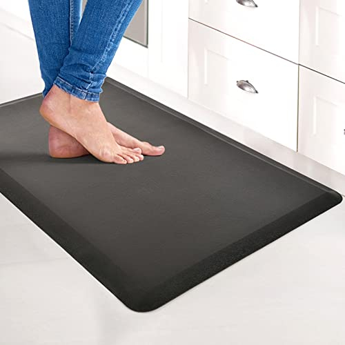 Art3d Anti-Ermüdungsmatte – 1,27 cm gepolsterte Küchenmatte – rutschfestes Schaumstoff-Komfortkissen für Stehpult, Büro oder Garageboden (43,9 x 71,1 cm, schwarz)