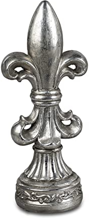 formano Lilie Skulptur Silber Gartenskulptur Statue Gartenstatue Gartenfigur Gartendekoration (36 cm)