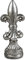 formano Lilie Skulptur Silber Gartenskulptur Statue Gartenstatue Gartenfigur Gartendekoration (36 cm)
