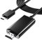 Câble USB C vers HDMI (4K@60Hz), câble de Type C vers HDMI [Compatible Thunderbolt 3] pour iPhone 15 Pro/iPhone 15 Pro Max,MacBook Pro, MacBook Air, Surface, Galaxy etc, Noir -2m