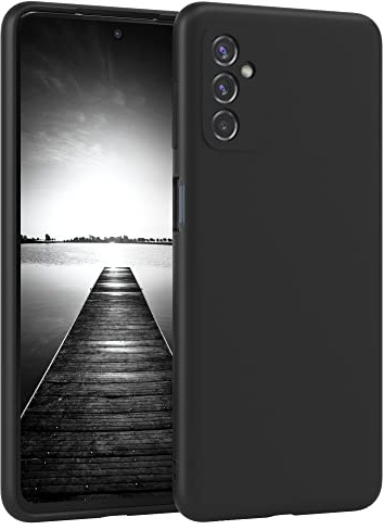 EAZY CASE - Silikonhülle für Galaxy M52 5G Hülle Silikon Case Schwarz weich stoßfeste Handyhülle Schutzhülle mit Kameraschutz Dünn Premium Schutz Cover TPU Phone Bumper in Mattschwarz