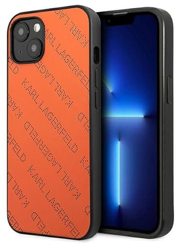 Karl Lagerfeld KLHCP13SPTLO Hülle für iPhone 13 Mini 5,4 hardcase Orange Perfor