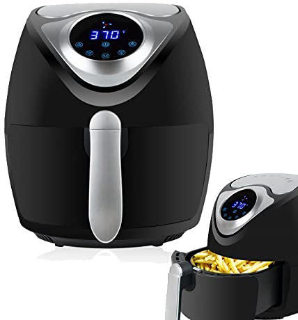 REJOON 3.5QT Digital Air Fryer Electric Hot Air Fryer with 7 Smart Programs LCD Screen Oil free Non-stick Frying Pot Home Kitchen 110V 1300W US Shipping