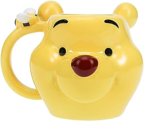 Winnie Puuh Tasse - Offiziell lizenziert, Disney-Teetasse mit Puuh Bär & Honigbiene, Perfekt für Tee oder Kaffee, 350 ml (11 Fl Oz), Gelb
