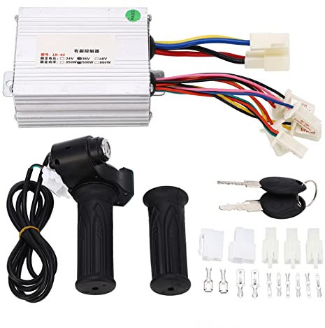 SPYMINNPOO 36V 500W Brushed Motor Controller mit Power Display Throttle, Electric Bike Conversion Controller Kit für Electric Bike Motorrad Dreirad