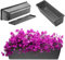 KADAX Fioriera 60 cm, grigio - Fioriera in plastica con sottovaso, resistente e facile da pulire, per fiori ed erbe all'aperto