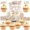 HOWAF 9 Schulanfang Tortendeko Einschulung Deko Cake Topper Einschulung Holz Cake Topper Schulkind Schulanfang Cupcake Topper Einschulung Schuleinführung ABC 123 Schultüte Kuchendeko Schulanfang Deko