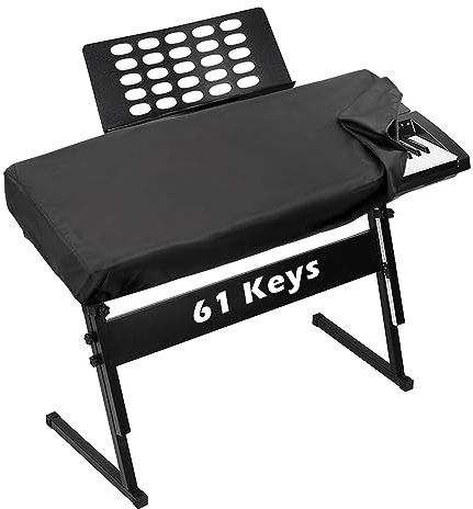 Funda Teclado 61 Teclas Funda Piano 61 Teclas Cubierta para El Teclado de Piano Funda Piano Cubierta para Piano Electrico Teclado Piano Digital Funda Protectora Piano | Negro