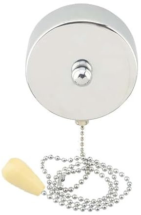 ciciTree Silver Light Pull Switch Cord Cover for Bathroom Ceiling Wall Pull Chain 100cm