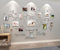 Wandtattoo Baum Wandaufkleber Family Stammbaum - 3D DIY Wandsticker Wall Stickers 15x20 13x18 10x15 Wanddeko Deko Wandtattoo Baum für Wohnzimmer Schlafzimmer Sofa Wandbilder Silbrig （137 * 210 cm）