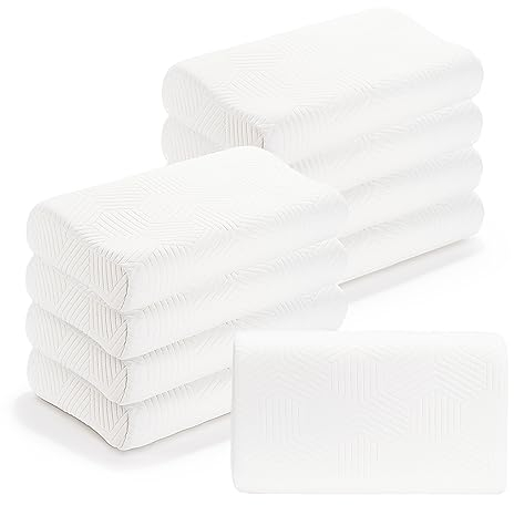 LAMB Höhenverstellbar Memory Foam Kissen Ergonomisches Nackenstützkissen 50D Dichte Abnehmbarer Bezug Geeignet Für Seitenlage-Blau,9er st