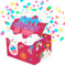 FETTIPOP Originale Geschenkbox DIY, Geschenkkartons Explodierende Konfetti (Rote) 18,5x14x11 cm, Überraschung Explosion Box Pop Up mit Wow-Effekt