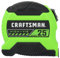 CRAFTSMAN CMHT38225LW - Nastro di misurazione ad alta visibilità, 7,6 m, colore: Nero e Verde