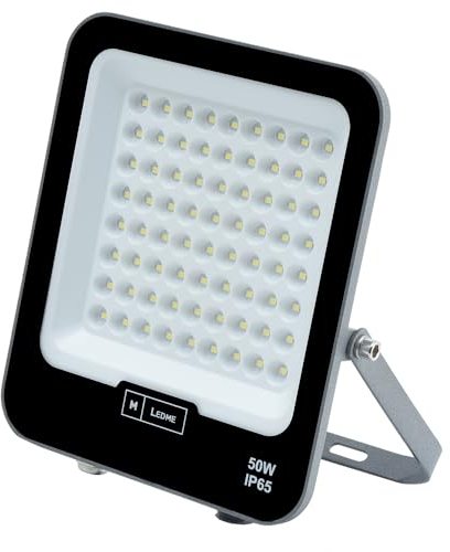 M Ledme - Foco Proyector Led Napoli Plus 50W, 6.000 lumen, IP65 Regulable, Color Luz cálida (3000k), Iluminación exterior, De uso para jardín, patios, parking, hotel, naves etc. LM6809