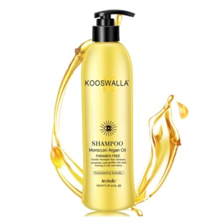 Svadia Marokkanisches Argan öl Shampoo 450ml - Pflege, Stärkung und Glanz mit Argan öl-Infusion | Reduziert Frizz | Für alle Haartypen | Frei von Mineralölen, Sulfaten und Parabenen