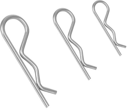 6 perni M5 x 100 mm, resistenti, clip di fissaggio per gancio di traino, perni per rimorchio, sistema di bloccaggio in acciaio inossidabile 304, clip per camion/trattore