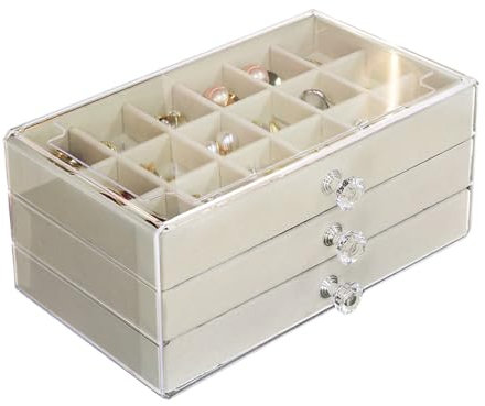 Decorhome Rock-Sammelbox, Edelstein-Vitrine | Kristallvitrinenhalter mit 54 Steckplätzen,3-lagiges transparentes Acryl, das wertvolle Erinnerungen mit Steinen, Muscheln und Miniaturen für