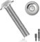 25 Pièces Vis M6 Boulon Inox M6x35mm Vis à Tête Poelier Bombée Avec Bride et Six Pans Creux A2 V2A Vis à Métaux Bouton Vis à Tête Hexagonale Acier Inoxydable Entièrement pour Génie Mécanique