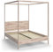 VitaliSpa Himmelbett Lotti, Doppelbett, Naturholz, 160x200