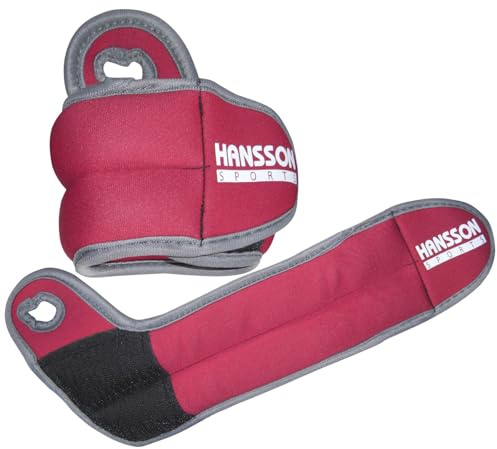 Hansson Sports® Gewichtsmanschetten Laufgewichte f. Hand-Gelenke rot 2x1.0kg/2x1.5kg/2x2.0kg