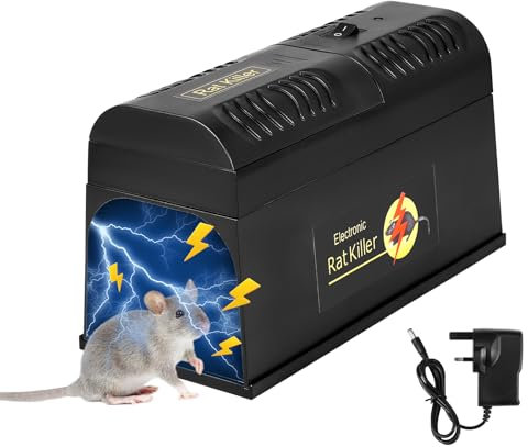Electric Rat Mouse Traps,Humane Rat and Mouse Traps for Indoors and Outdoor Use, Professional Quality & Heavy Duty Pest Control Trap for Instant Kill,Highly Sensitive Mice Traps and Rat Killer, Child