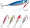 5 PCS Sea Fishing Lures 20g Metal Jigs Spoons UK for Trout Mackerel Bass Cod Pike Spinners Fishing Bait Tackle Set with Treble Hooks Casting Spinners Metal Saltwater Jigs (5 Colors, 10cm)