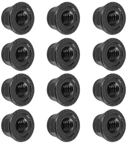 aqxreight 12PCS RC Car Lock Nuts 4mm Non Slip Wheel Nuts for Axial SCX10, Metal Upgrade Accessory for Enhanced Stability and Control (Black)