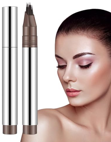 Augenbrauenfüller – Effect Brow Pen mit 3 Spitzen, wasserdicht, schmutzabweisend und langlebig, für natürlich aussehende Augenbrauen, einfach anzuwenden, geeignet für alle