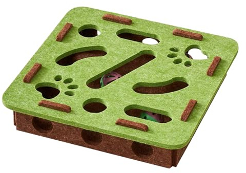 Katzenfutter-Puzzle | Interaktiver langsamer Futterspender für Haustiere, sensorische Futterglocke für geistige Stimulation, Training, Langeweile, Senioren, Kätzchen, Welpen, Indoor-Reisebox