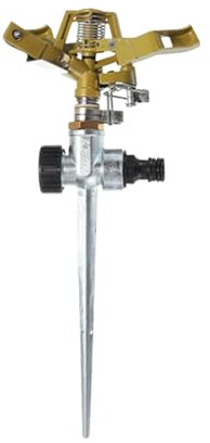 MJINA 1 irrigatore da Giardino in Metallo con ugello Rotante Regolabile a 360 Gradi, spruzzatore a impulsi for irrigazione