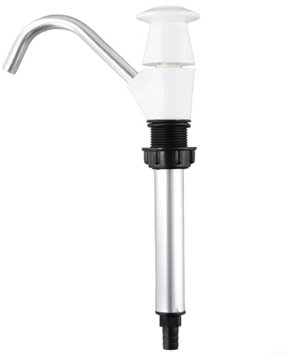 Tap Water Hand Pump Replacement Gadget for Camping Plus Sink babominimer Trailer with Selfpriming Design Aluminum Alloy Construction Stretching 410mm Plus Length Fo (White)