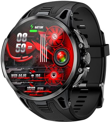 Jectse Smart Watch for Men Women, BT Smartwatch, Nano SIM Card Support, Health Monitoring and Fitness Tracker, Vibrant 1.75-inch Touch Screen, for Android iOS. (Black)
