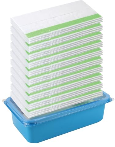 Spares2go Wet Mop Cloths Refills with Scrub Strip for Flash Speed Mop Multi-Surface Antibacterial Floor Refill Wipes (30 Pack)
