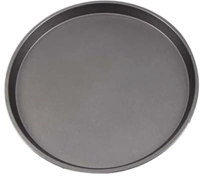 Bandeja Para El Horno Bandeja antiadherente for Pizza, bandeja for horno de acero al carbono, plato for redondo poco profundo, lata for asar, hornear, 9/10/11/12 pulgadas(26cm)