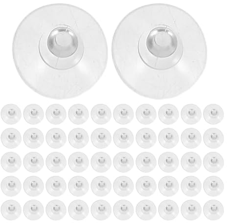 TOMETURE 100 Ventosas para Mesa de Cristal de 19mm, Transparentes y Reutilizables, Anticolisión de Pvc para Esquinas de Ventanas y Superficies de Vidrio