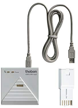 Theben 9070409 PC-Set OBELISK top 2/3 - Speicherkarte mit USB-Steckadapter I Windows kompatibel I Zur Programmierung und direkten Übertragung I Programmierset für Obelisk Software