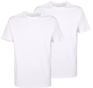 Ceceba Herren T-Shirt, Kurzarm, Baumwolle, Single Jersey, weiß Uni, 2er Pack