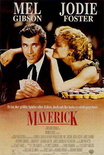 Maverick - Den Colt am Gürtel, EIN As im Ärmel (1993) | original Filmplakat, Poster [Din A1, 59 x 84 cm]