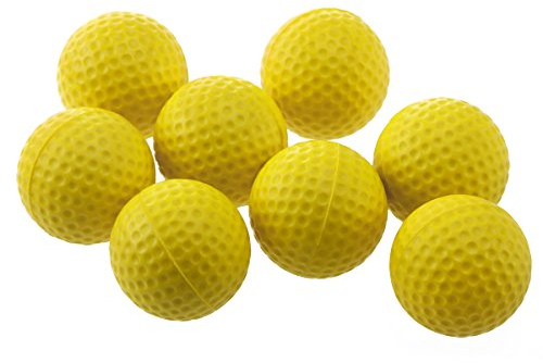 18PCS Praxis Golfbälle weiches dimpled elastisches im Freien im Freientraining weiche Schaum Golfbälle (Gelb)