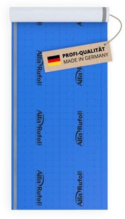 Alfa Rufol UDB 165 1,5 x 50m blau – Unterdeckbahn 170 g/m (75 m²) | Profi-Qualität - Hoch diffussionsoffene Unterspannbahn - Hohe Reißfestigkeit und Trittsicherheit - Schlagregensicher -