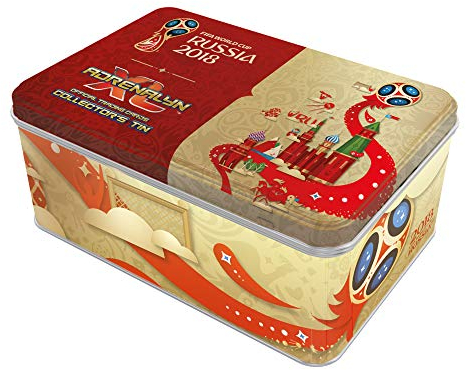 Panini FIFA Coupe du monde 2018 TCG Boîte métal 8 pochettes + 3 cartes éd. Limitée - version Anglais - Version Allemande