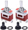 Taiss/ 2 Stücke Momentanen Kippschalter Hochleistungs 20A 125V ;15A 250V SPDT 3 Position （EIN)/ AUS /(EIN）Gefederter Wippschalter +2pcs wasserdichte Abdeckung TEN-123-M