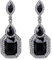 Clearine Damen Ohrclips Kristall Vintage Eelegant Kronleuchter ohne ohrlöcher Ohrringe für Hochzeit Braut Schwarz Silber-Ton