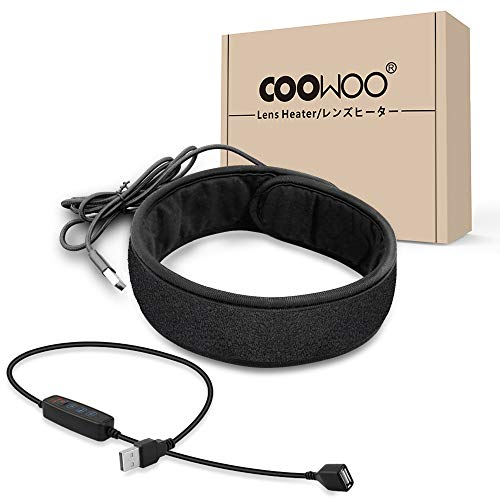 COOWOO Objektivwärmer mit Temperaturregler Teleskop Objektiv Okular Heizung Anti Tau Feuchtigkeit EIS Nebel Heizung (Schwarz)