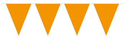 PARTY DISCOUNT Wimpelkette orange, 10 m