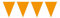 PARTY DISCOUNT Wimpelkette orange, 10 m